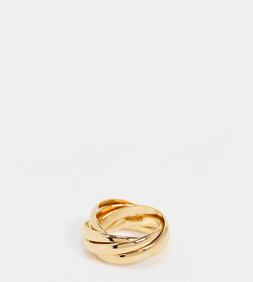 фото Позолоченное кольцо orelia-золотой