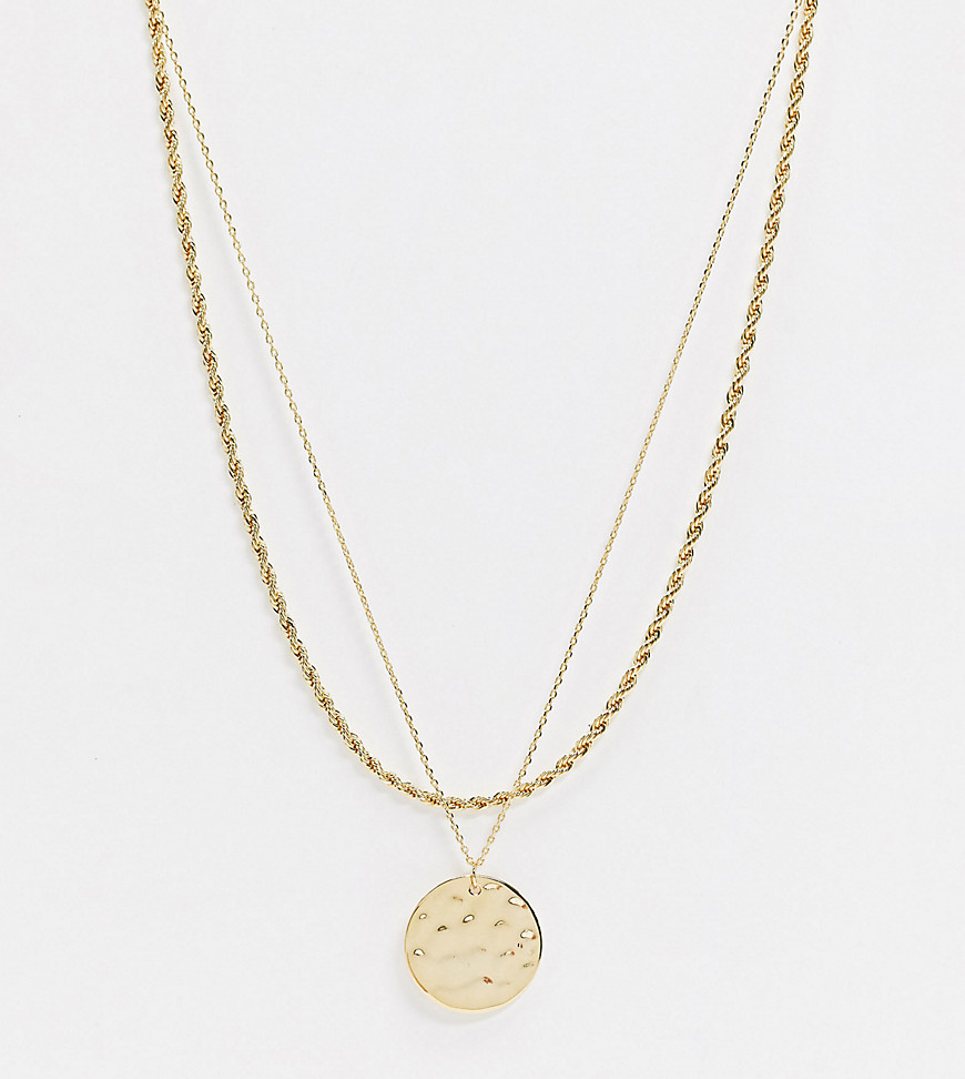 фото Позолоченное ожерелье с подвесками orelia-золотой
