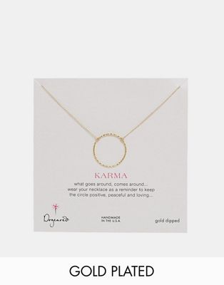 фото Позолоченное ожерелье с подвеской dogeared karma-золотой