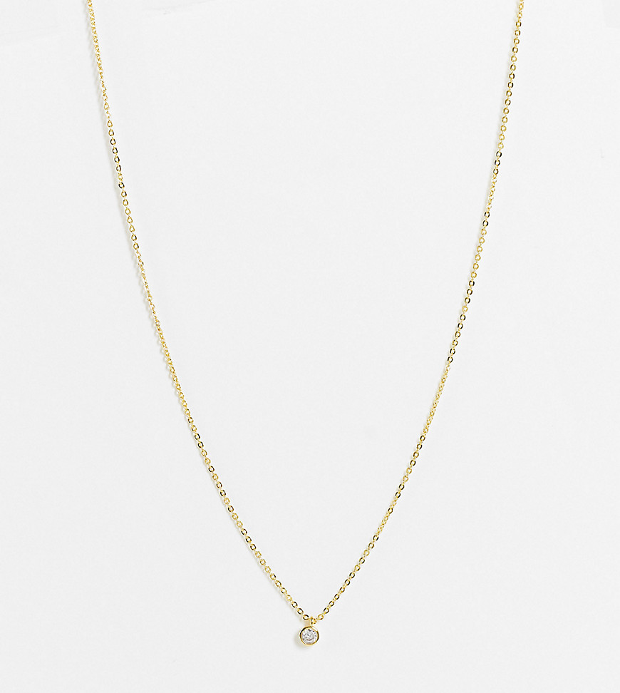 фото Позолоченное ожерелье с подвеской в виде кристалла designb london curve-золотистый