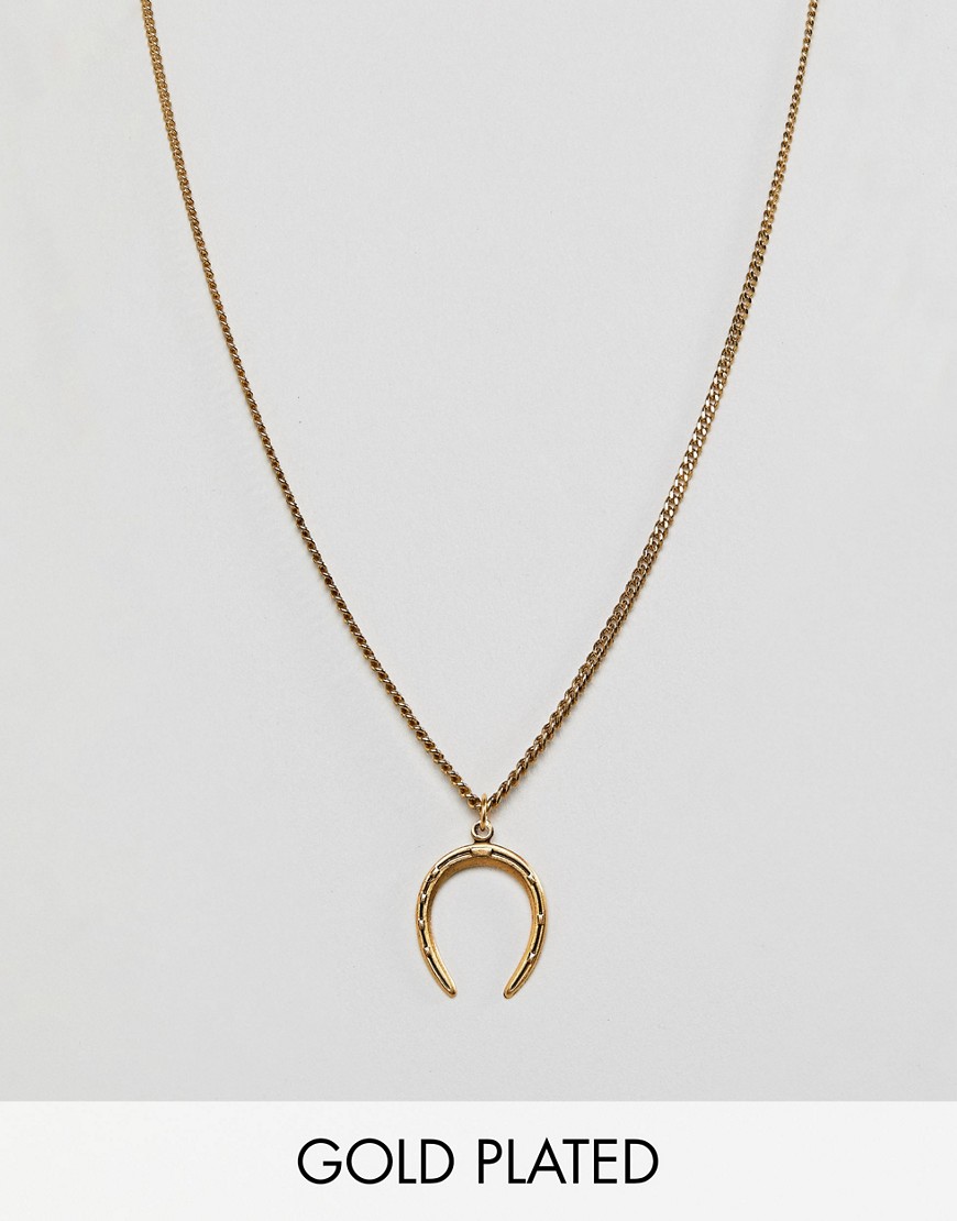 фото Позолоченное ожерелье с подвеской в виде подковы regal rose betsy-золотой