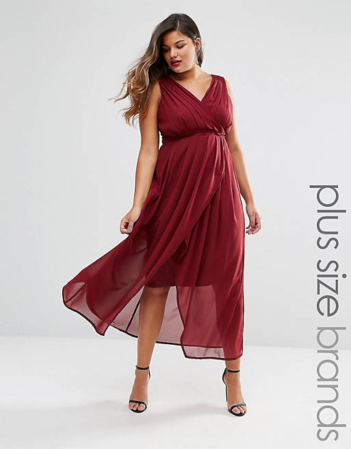 Praslin Plus Maxi Dress With Wrap Front