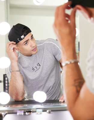 Pre London Pre London avina mini taping t-shirt in grey