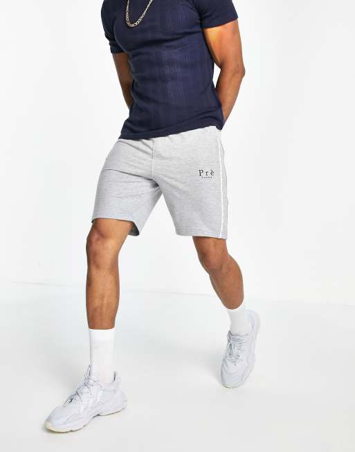 Prè London – Avina – Shorts in Grau mit schmalen Zierstreifen