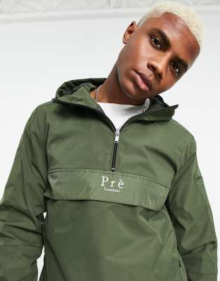 Pre London logan windbreaker in khaki - ASOS Price Checker