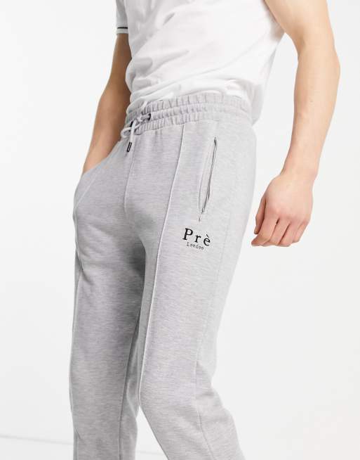 Pre London pin tuck tapered joggers in black WillardmarineShops