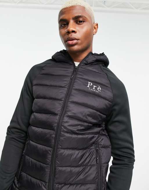 Pre London – Wattierte Hybrid-Jacke in Schwarz, 4 von 4