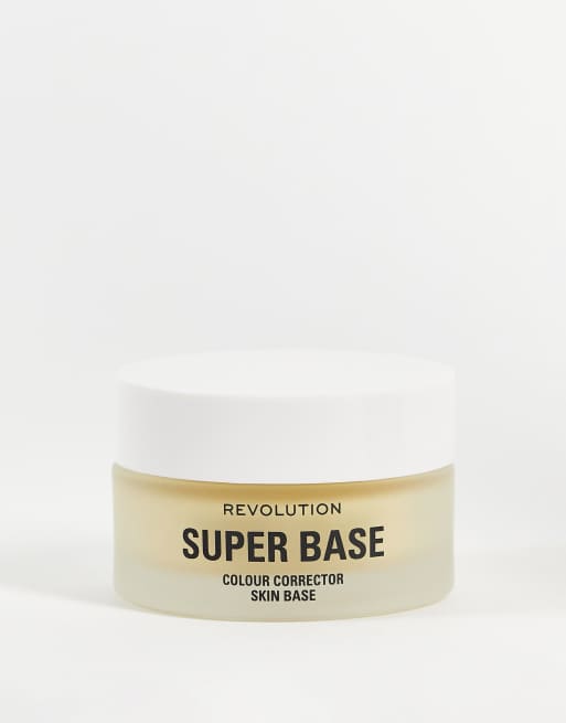 Prebase de maquillaje correctora de color Super Base de Revolution: Tono amarillo