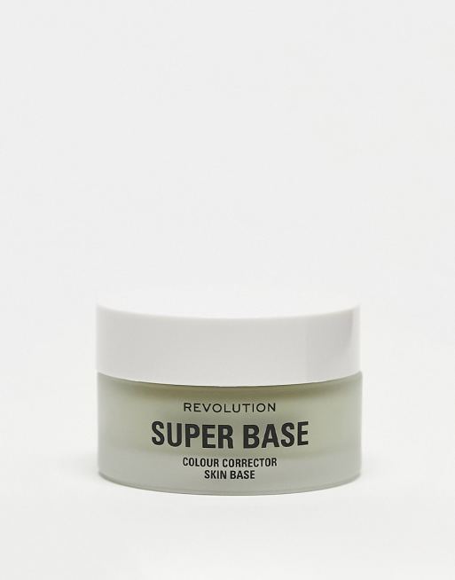 Prebase de maquillaje correctora de color Super Base de Revolution: Tono verde