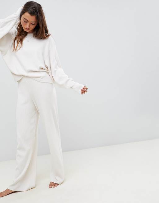 Premium ounge strikket sweatshirt med sænkede ærmer og bukser fra ASOS DESIGN, 3 af 3