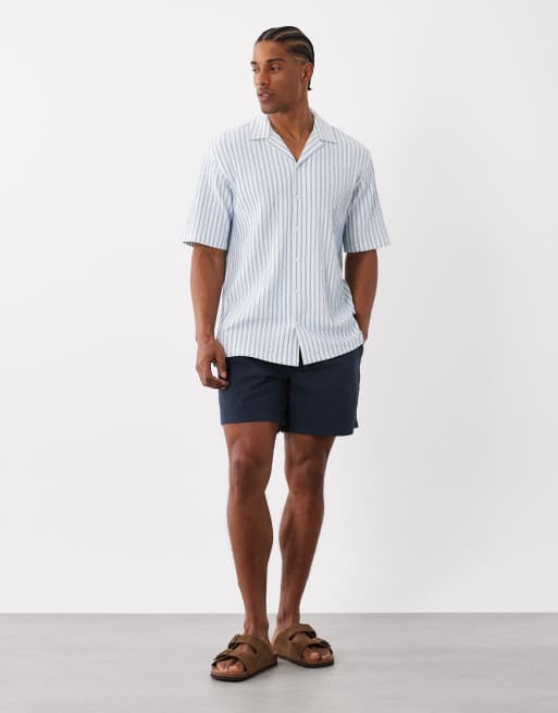 Premium blå skjorte med korte ærmer fra Jack & Jones, 2 af 5