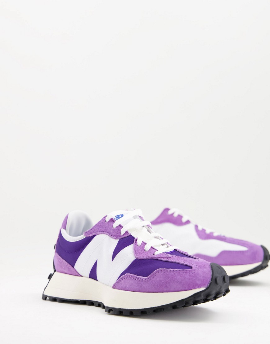 Премиум-кроссовки сиреневого и белого цветов New Balance 327-Фиолетовый цвет
