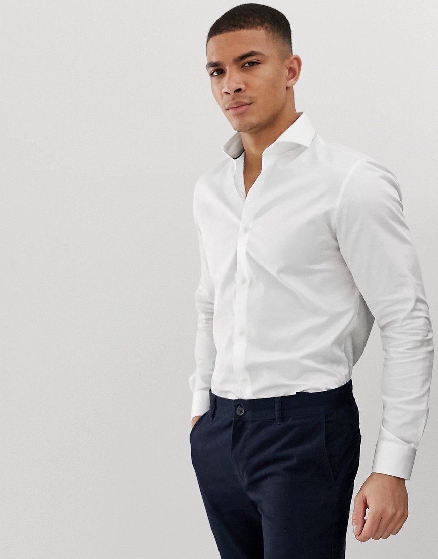 Premium smart hvid skjorte i strækstof fra Jack & Jones