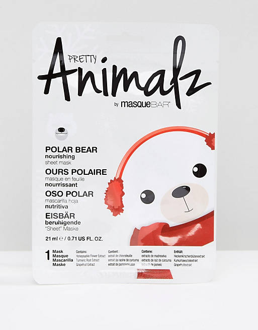 Pretty Animalz - Masque en feuille ours polaire