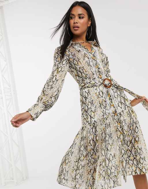 Snakeskin midi best sale shirt dress