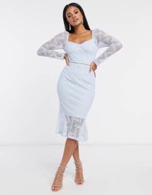 asos powder blue dress