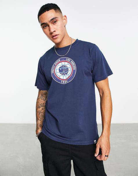 Mens navy designer t 2024 shirt