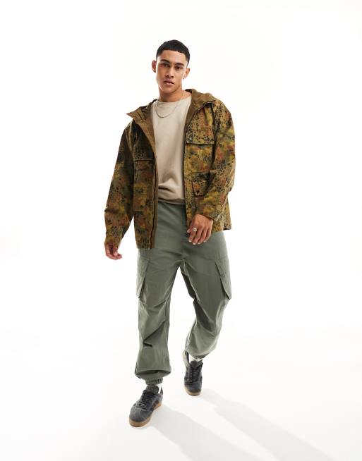 Shape Green Camo Printed Zip Through Cropped Jacket