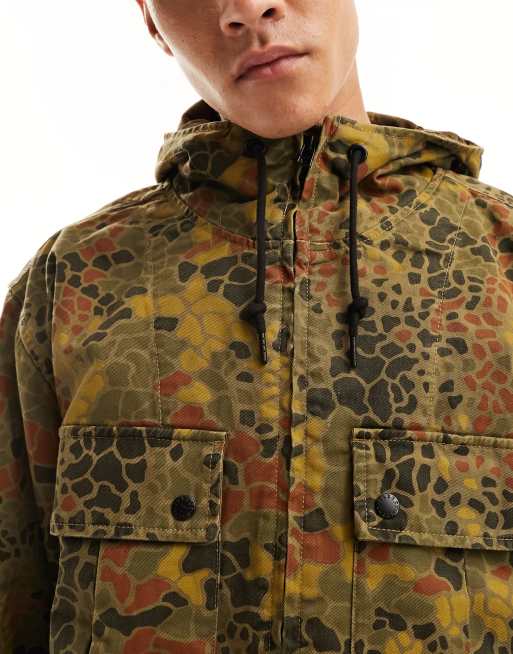 Acquiesce Pretty Green Retro Hooded Camo Jacket B