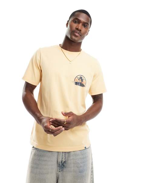 Pretty Green beach club t-shirt in pale yellow - view 1