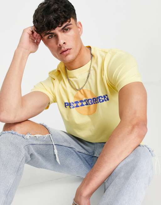 Pretty Green beach club t-shirt in yellow, 3 of 4