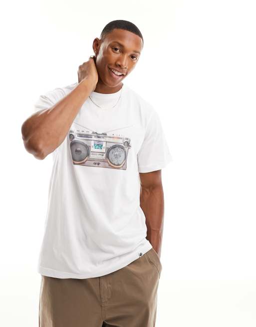 Pretty Green boombox photo t-shirt in white | ASOS