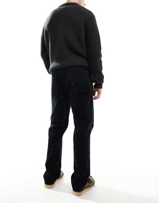 Pretty Green - Broek van corduroy met normale pasvorm in zwart  , 3 van 5