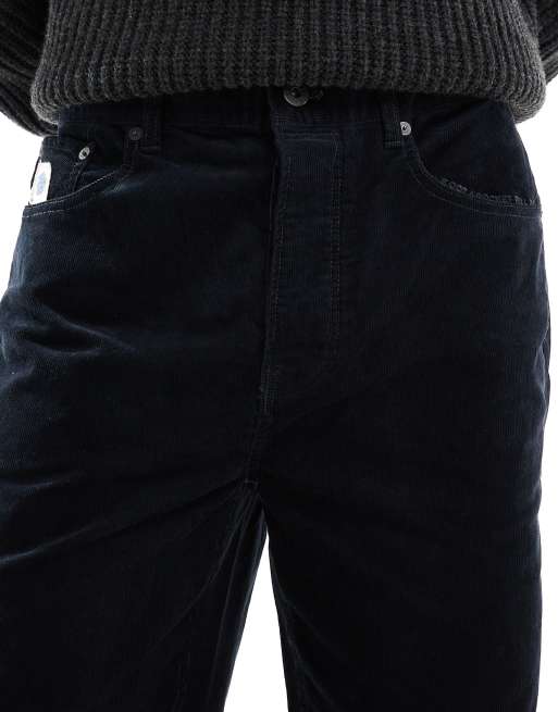 Pretty Green - Broek van corduroy met normale pasvorm in zwart  , 4 van 5