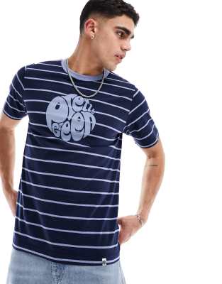 Pretty Green Capella stripe t-shirt in navy