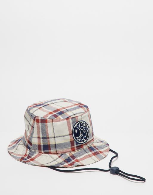 Pretty Green check boonie hat in multi