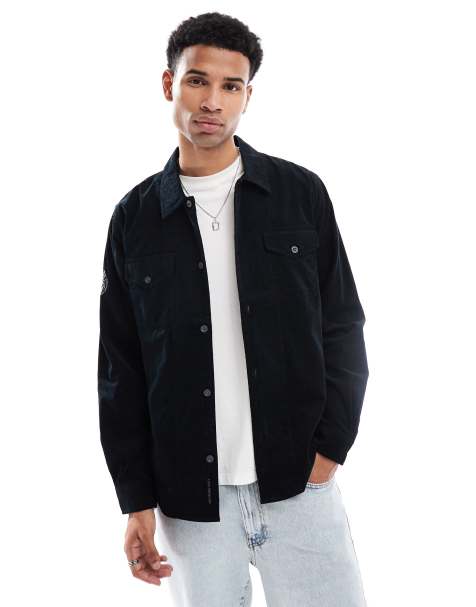 Pretty Green - Chemise en velours côtelé - Noir - view 1
