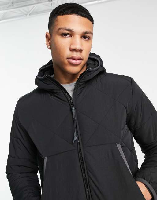 Pretty green quilted shop zip through jacket