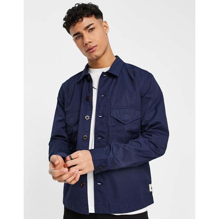 Pretty Green Connor overshirt in navy ASOS