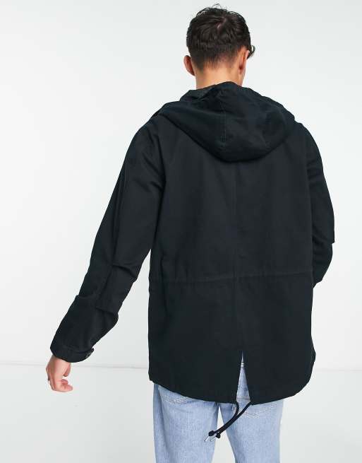 Pretty Green – Cooper – Svart kort parkas i kort design ASOS