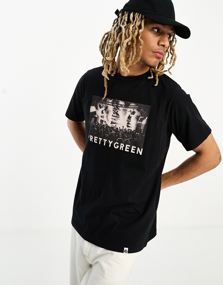 crowd polo t-shirt in black
