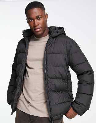 Pretty Green Cyclone Padded Coat In Black | ModeSens