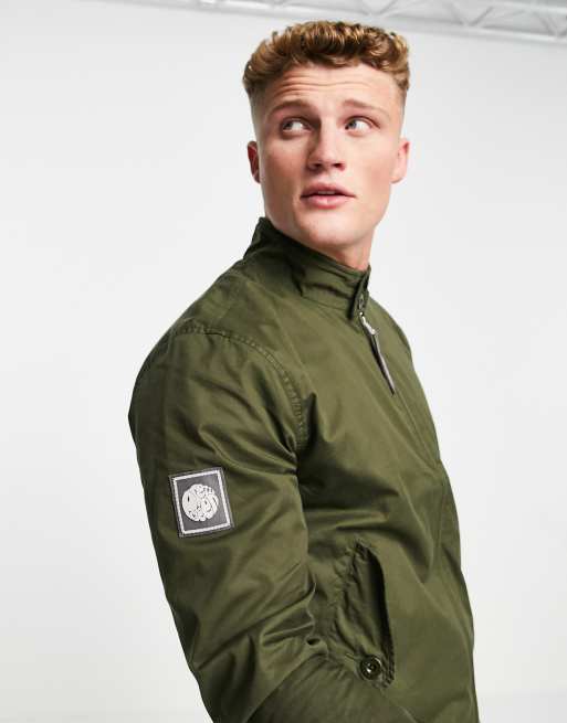 Pretty green cotton outlet harrington jacket