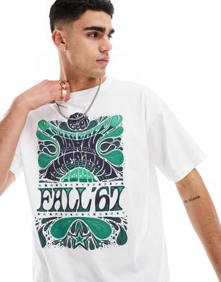 Pretty Green fall 67 backprint t-shirt in white
