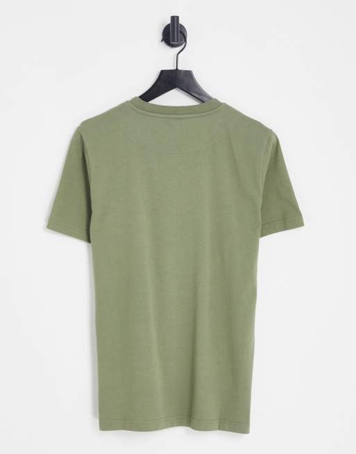 Pretty Green - Gillespie - Kakifarvet t-shirt med logo, 4 af 4