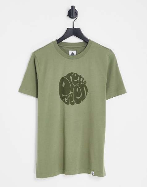Pretty Green - Gillespie - T-shirt kaki con logo - view 1