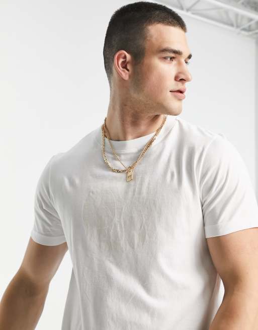 Pretty Green – Gillespie – Vit t-shirt i bomull med logga - WHITE