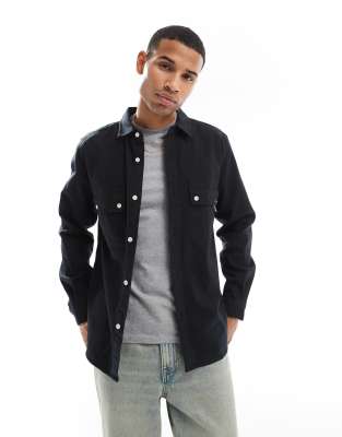 Pretty Green - Heathen - Chemise texturée - Noir