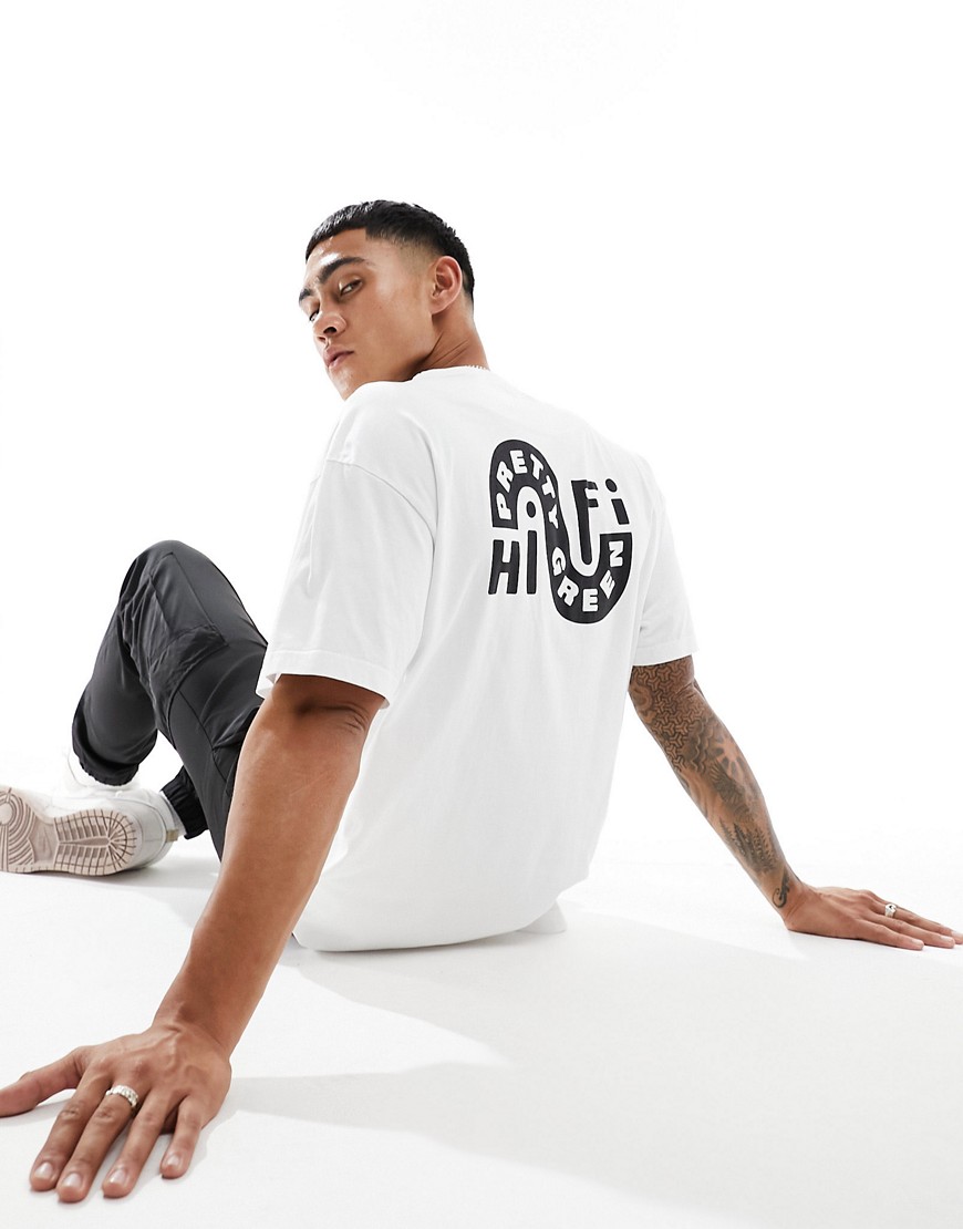 Hi Fi back print relaxed fit t-shirt in white