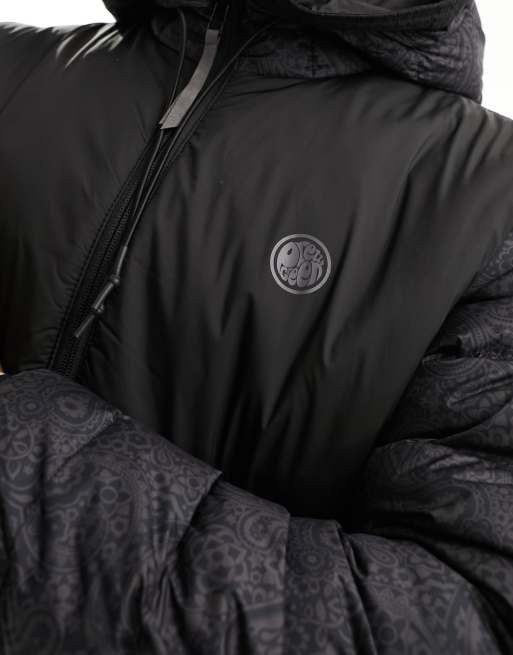 Pretty Green Hollen paisley quillet jacket in black