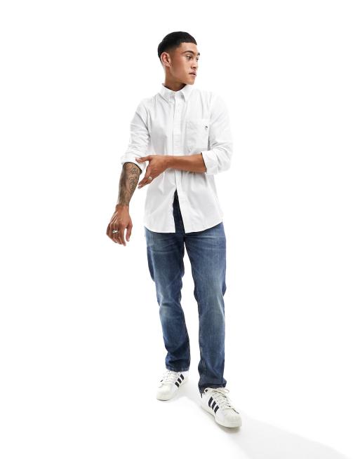 Pretty Green Icon oxford shirt in white | ASOS