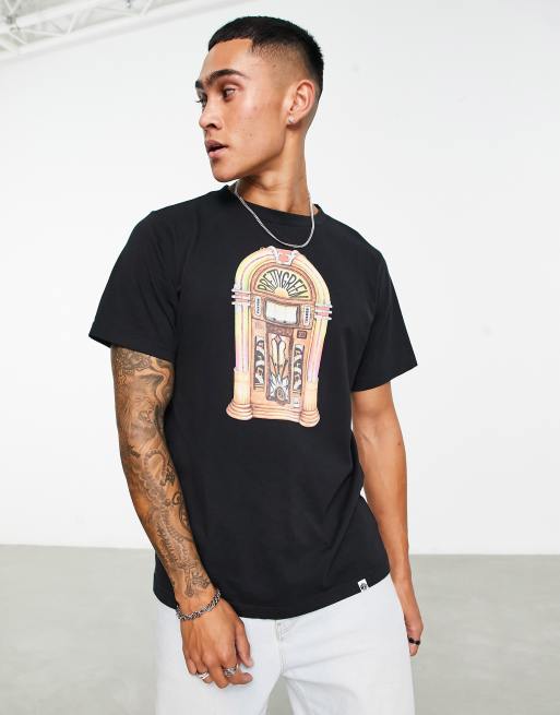 Pretty Green jukebox graphic t-shirt in black | ASOS