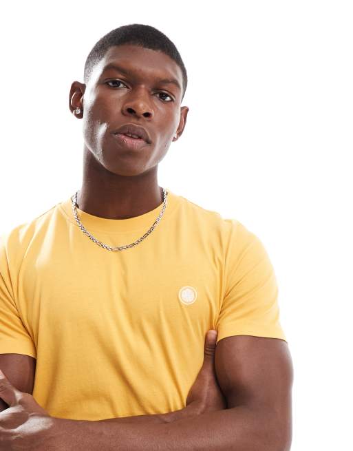Pretty Green logo short sleeve t-shirt in yellow