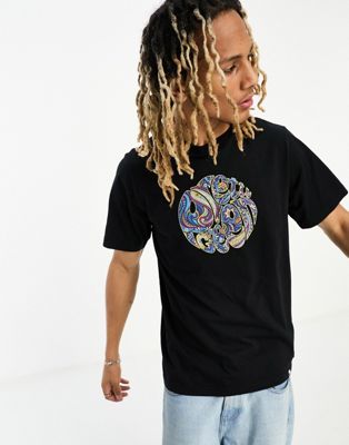 Marriot paisley t-shirt in black