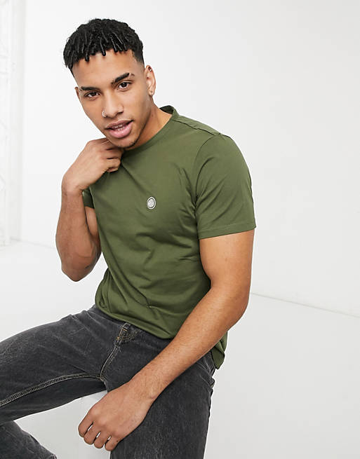 Pretty Green Mitchell t-shirt in khaki | ASOS