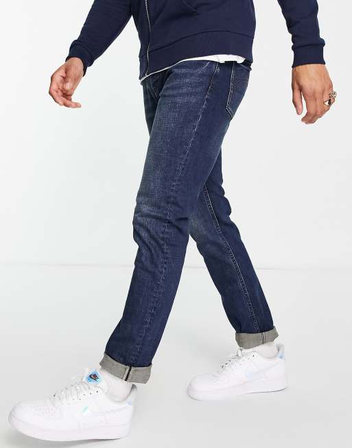 Pretty Green – Niebieskie dopasowane jeansy 